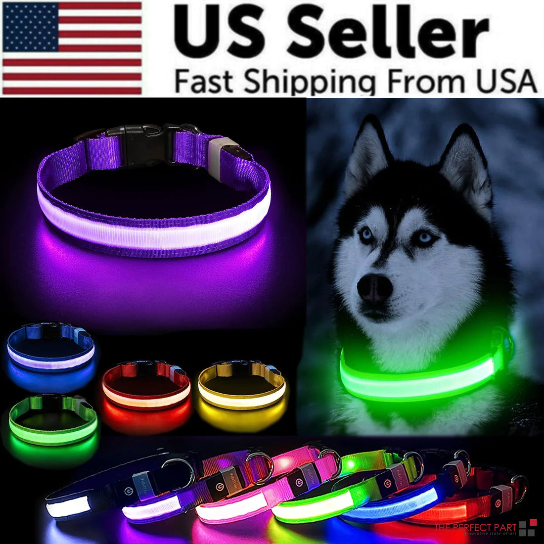 LED Dog Collar, let your puppy glow this Christmas!